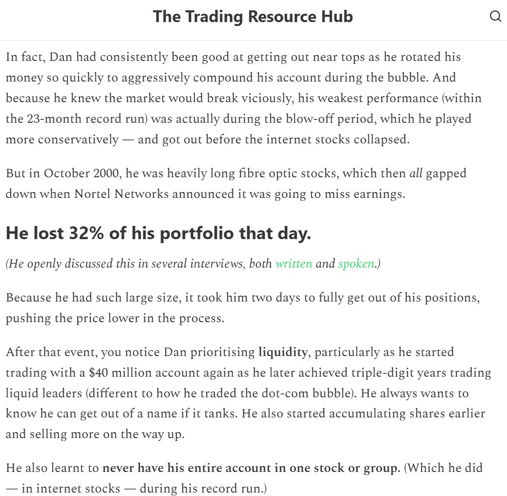 KynaKosling's tweet photo. Dan Zanger made $42 million in 23 months.

…then lost 75% of it.

Since Dan made his record run in the dot-com bubble, he must have given his gains back when the bubble popped… right?

Not exactly.

Lessons on environment:
