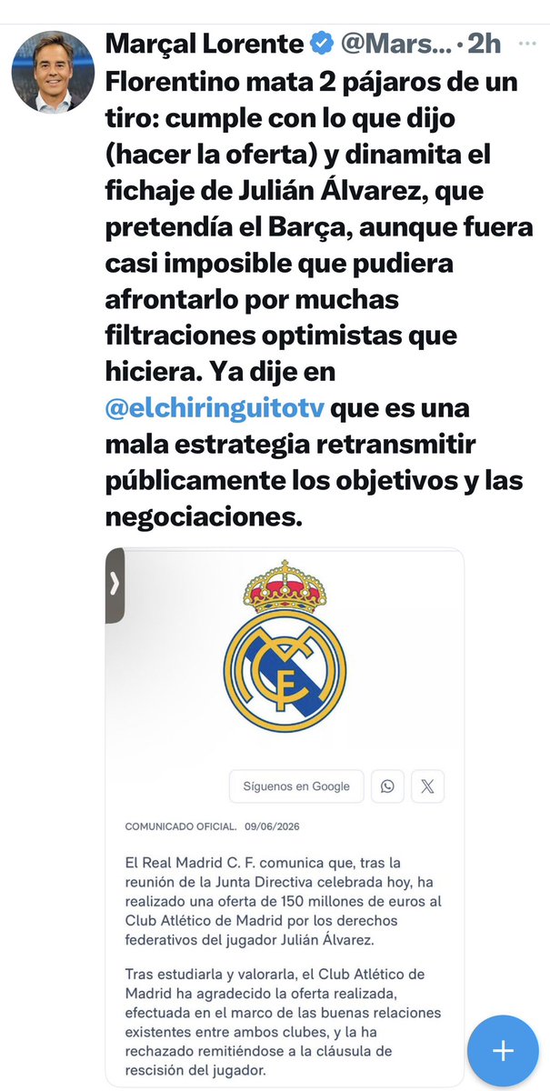 venjaminne's tweet photo. @DavidRIglesiasS @Atleti Que la explicación más acertada la de alguien que es Fan de Negreira FC  y algunos Madridistas todavía no lo entienda . Estamos Jodido entonces. https://t.co/QRc56t563b