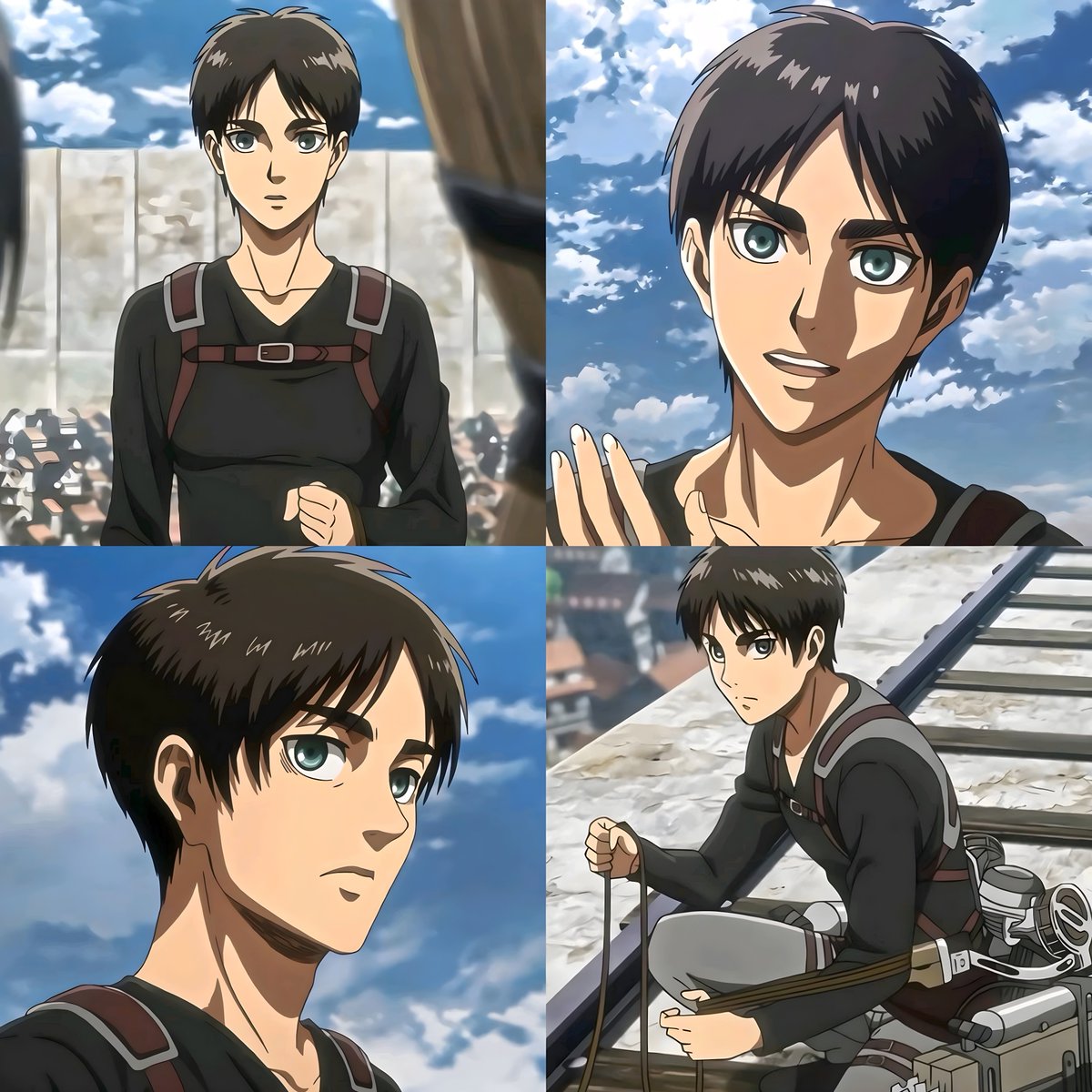 sainthunteren's tweet photo. wanted to see more of eren in this black shirt https://t.co/fSoex6aB6J