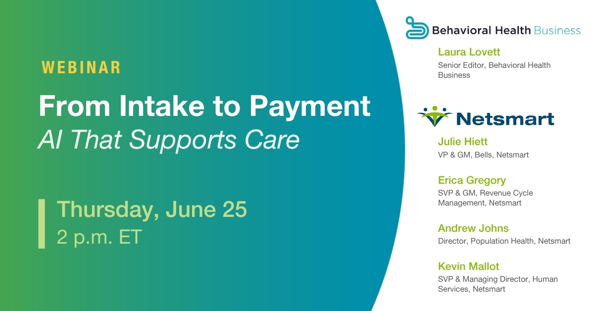 NetsmartTech's tweet photo. Behavioral health organizations are under increasing pressure to do more with less while maintaining a strong focus on quality care.

Join @BHBusinessNews and Netsmart leaders to learn how #AI and #automation can connect workflows across the care journey, helping reduce administrative burden, strengthen operations and support the people delivering care.

🔗 Register today: https://t.co/ZWSKSZgGfp