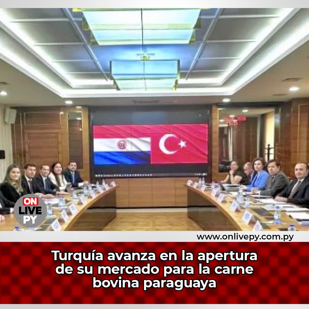 onlivepy's tweet photo. Autoridades turcas confirmaron la elegibilidad de Paraguay para exportar carne bovina y bovinos en pie. Una misión sanitaria visitará frigoríficos nacionales en agosto para completar el proceso de habilitación. https://t.co/972QatyJSB