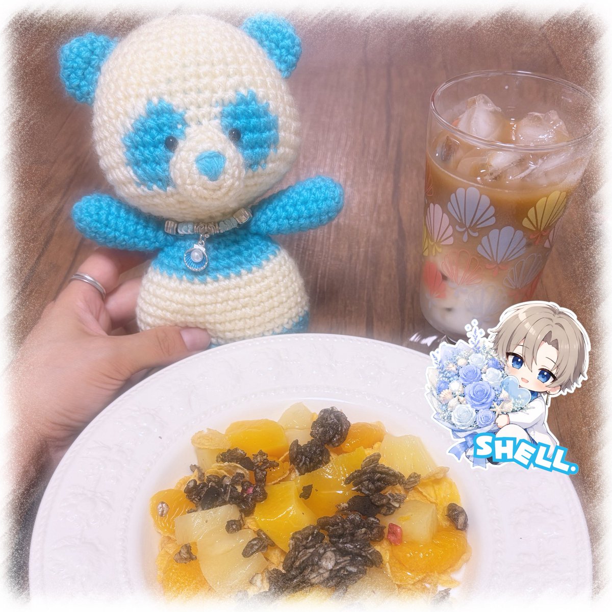 ayaha1103_shell's tweet photo. #しぇる｡くん 今日もおはポス
めっちゃ嬉しかったよ𓂃⟡.·
ほんとにいつもありがとう*.(๓´͈ ˘ `͈๓).*

シェル柄のグラスに
手作りのしぇる。パンダの編みぐるみ🐼
朝ごはんをﾊﾟｼｬﾘ📸✨️

らぶっ(っ,,>ω<)っᯓ͙͘͡🩵ᯓ͙͘͡🩵ᯓ͙͘͡🩵

@Shell_EGS https://t.co/Dbphdk8DuN