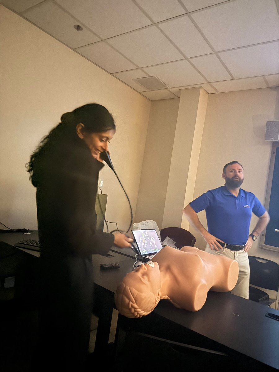 BrookdaleSono's tweet photo. Monday QA brought some more excitement in the form of TEE simulation practice! We had a great time reviewing our technique and anatomy + giving our residents a go as well! 

#BrookdaleSono #TEE #medicalsimulation #EmergencyMedicine #ultrasound https://t.co/JItVVlxCbO