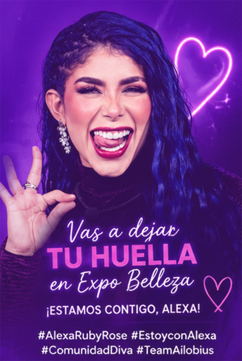 IsabelMode_'s tweet photo. Qué emoción verte en Expo Belleza. Siempre fuiste una de las más disciplinadas con sus maquillajes, cuidando cada detalle y mostrando tu talento @alexatorrexx 
#AlexaRubyRose #EstoyconAlexa #ComunidadDiva #TeamAilobius https://t.co/TOYhY6K9Ha