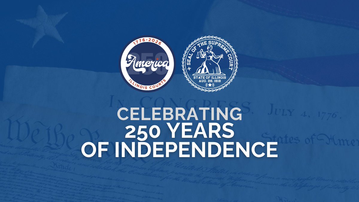 illinoiscourts's tweet photo. Happy Independence Day! Today we celebrate America’s 250th anniversary. #America250 https://t.co/iBXZCKXagL