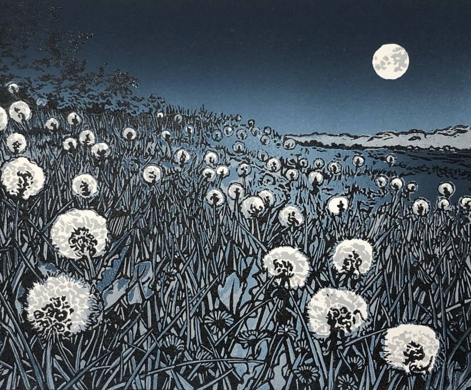 womensart1's tweet photo. 'Night Clocks' by contemporary printmaker Lisa Benson #WomensArt https://t.co/DBCz4m2QT4