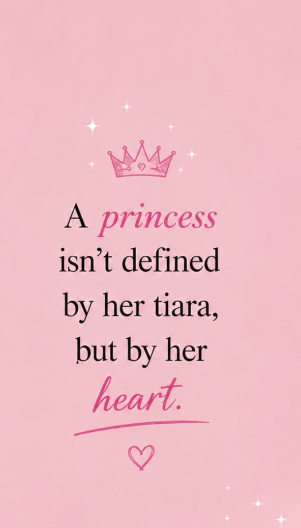 NChloegirl's tweet photo. A Princess isn’t defined by her tiara, but by her Heart. ♥️ https://t.co/yqrx8lhDsB