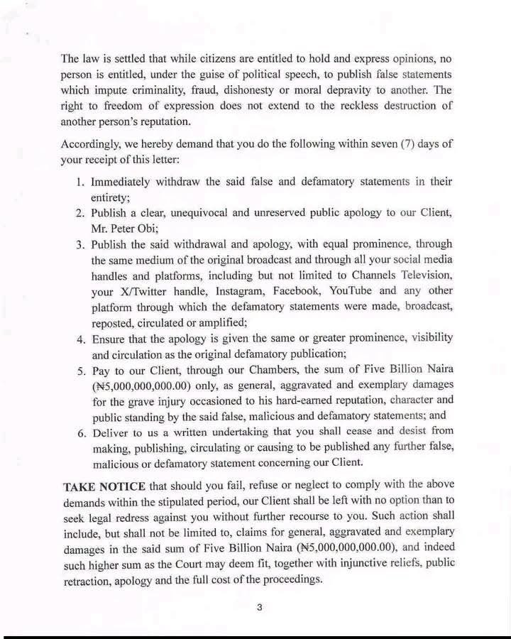 Uptownoflagos's tweet photo. JUST IN: 🔥🔥

Peter Obi’s legal team files lawsuit against Kenneth Okonkwo. 

He will come and explain the Bribes he said Obi collected. https://t.co/Y2iMA7U5Ed