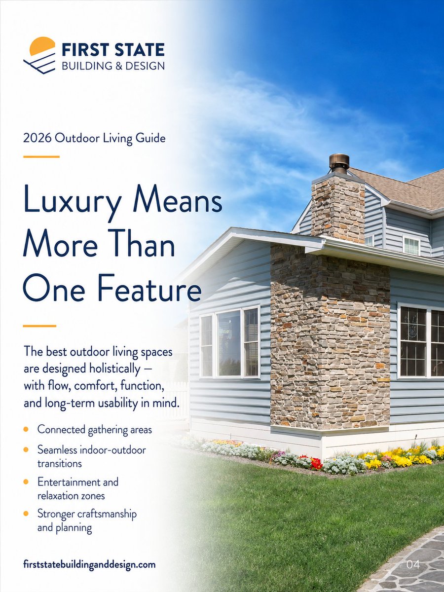 FSBDBuilding's tweet photo. How much should you budget for a luxury backyard remodel?

The answer depends on more than square footage. A true outdoor living transformation may include custom decking, expansive hardscaping, covered living areas, outdoor kitchens, pools or spas, fireplaces, lighting, drainage solutions, landscaping, and architectural structures — all working together as one cohesive design.

At First State Building & Design, we help homeowners plan around lifestyle first, so every investment supports how they want to relax, entertain, gather, and enjoy their home for years to come.

Thoughtful planning, strategic budgeting, and a design-build approach can help reduce surprises and create a backyard that feels intentional, timeless, and worth every dollar.

Read the full guide:
https://t.co/XGJm7UN5tt

#FirstStateBuildingAndDesign #LuxuryBackyardRemodel #OutdoorLiving #BackyardDesign #OutdoorLivingSpaces #CustomDecks #Hardscaping #OutdoorKitchen #PatioDesign #BackyardRemodel #ChesterCountyPA #DelawareCountyPA #MontgomeryCountyPA #BucksCountyPA #NewCastleCountyDE #CecilCountyMD