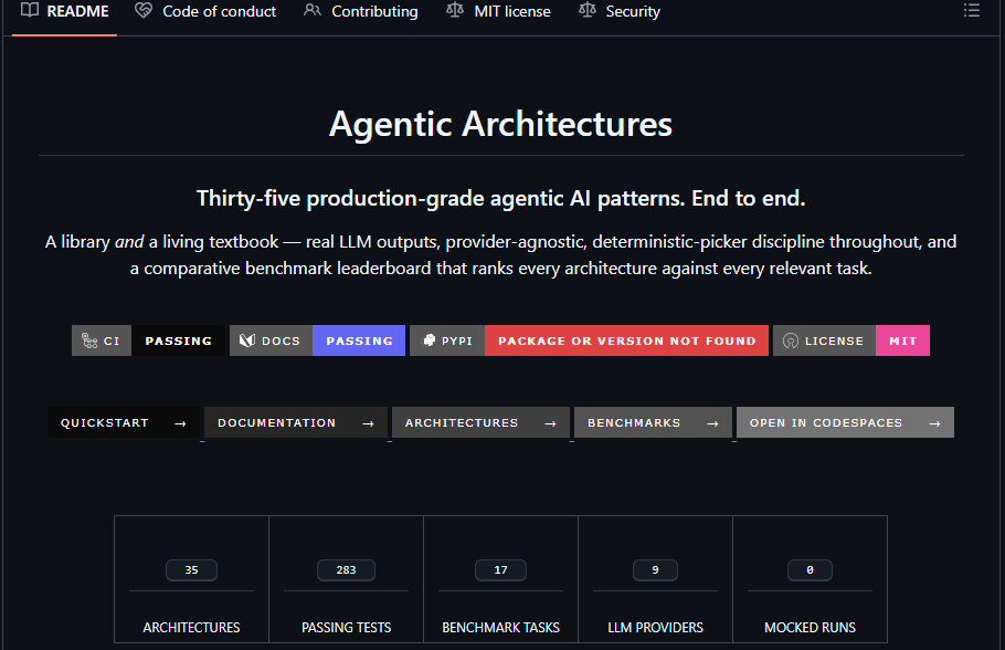 UnTalNixon_exe's tweet photo. 🤖 El mapa definitivo de los Agentes de IA: 35 arquitecturas agénticas con benchmarks comparativos

Construir un agente de IA no es solo lanzar un prompt y esperar lo mejor. El verdadero reto en producción es elegir la estructura de control adecuada para evitar bucles infinitos, alucinaciones y consumos masivos de tokens.

El repositorio all-agentic-architectures reúne y desglosa de forma sistemática 35 patrones de diseño de agentes de IA, evaluando el rendimiento, la latencia y la tasa de éxito de cada uno a través de métricas claras.

.

🧱 Las arquitecturas clave incluidas en el análisis:

• Patrones de Razonamiento Core: Implementaciones detalladas de ReAct (Razonamiento y Acción), Plan-and-Solve, y Chain-of-Thought (CoT) para analizar cómo estructuran el pensamiento antes de ejecutar herramientas.

• Estructuras Multi-Agente: Desglose de sistemas basados en Orquestador-Trabajador, debates multi-agente y flujos de votación jerárquicos para resolver tareas complejas en paralelo.

• Bucles de Refinamiento Autónomo: Análisis de arquitecturas de Self-Correction (Autocorrección) y Self-Reflection, donde el agente evalúa su propia salida frente a un criterio antes de dar el resultado final.

• Evaluación y Benchmarks: Comparativas directas de costes de tokens, tiempos de respuesta y precisión en la resolución de problemas según el tipo de tarea (código, análisis de datos o lógica).

.

Dejar de improvisar con la lógica de tus agentes y empezar a diseñar bajo patrones de ingeniería establecidos es lo que separa un prototipo de juguete de un sistema listo para producción.

Dejo el enlace al repositorio oficial en la sección de comentarios.

Guarda este post en tus marcadores para consultar qué arquitectura se adapta mejor a tu próximo sistema de IA antes de escribir la primera línea de código 🔖