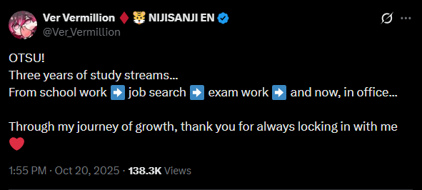 NijiENPositive's tweet photo. Ver spent 3 years studying and hanging out with us, and he finally got the job he worked so incredibly hard to get!!! It was so amazing to see such a huge achievement that we got to witness the insane amount of hard work he put into. HE DESERVES SO MUCH PRAISE AND RECOGNITION! ❤️ https://t.co/Zpa1unGixC