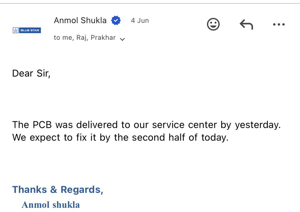 amankhurana1999's tweet photo. @BlueStarCare Date after date, promise after promise.
The employees keep giving fresh timelines, but the problem remains unresolved. False assurances cannot replace actual service. @BlueStarLtd
Is this how customers are supposed to be treated?
#CustomerService #ServiceFailure https://t.co/XMsjYLjqZo