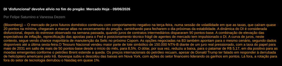 Danilo_Bredda's tweet photo. Resumo BBG: https://t.co/qg3JRgkmT1