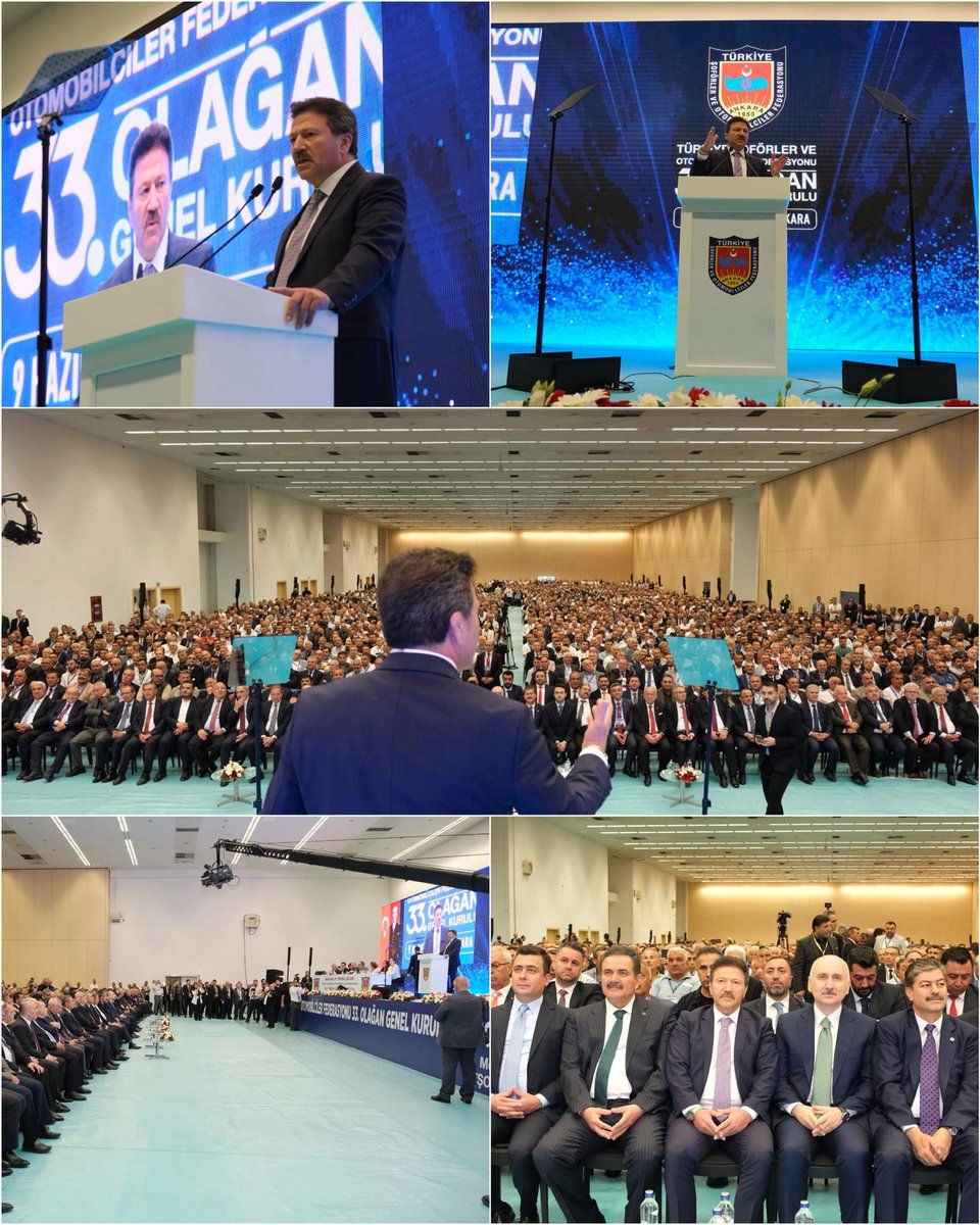 MehmetYiginer's tweet photo. Türkiye Şoförler ve Otomobilciler Federasyonu’muzun 33. Olağan Genel Kurul Toplantısını, önceki dönem Ulaştırma ve Altyapı Bakanımız ve TBMM Bayındırlık, İmar, Ulaştırma ve Turizm Komisyonu Başkanımız Sn. @akaraismailoglu , Amasya Milletvekilimiz Sn. @avhalukipek , Kırşehir Milletvekilimiz Sn. @NecmettinErkan_ , Ankara Milletvekilimiz Sn. @OsmanGokcek_ , AK Parti MKYK Üyemiz Sn. Mustafa Özkan, ESOB ile Federasyon Başkanlarımız ve ülkemizin dört bir yanından gelen oda başkanlarımız ve yöneticilerimizin katılımlarıyla gerçekleştirdik.

Genel Kurulumuzda; 23 ay gibi kısa bir sürede ulaşım esnafımızın sorunlarının çözümünden tesislerimizin yenilenmesine, odalarımıza sağlanan maddi ve ayni desteklerden hayata geçirilen birçok hizmete kadar gerçekleştirdiğimiz çalışmaları protokolümüz ve delegelerimizle sinevizyon eşliğinde paylaştık.

Bu vesileyle her zaman bizlerin yanında olan ve destekleyen başta Cumhurbaşkanımız Sayın Recep Tayyip Erdoğan olmak üzere; olağan genel kurulumuza teşrif ederek bizleri onurlandıran Sayın Bakanımıza, Sayın Milletvekillerimize, Federasyon ve ESOB Başkanlarımıza, Divan başkanımıza ve üyelerimize, İlçe Seçim Kurulu ve Bakanlık Temsilcilerimize, emniyet teşkilatımıza, basın mensuplarımıza, başkanlarımıza ve yöneticilerimize; şahsım, yönetim ve denetim kurulu üyelerimiz adına yürekten teşekkür ediyorum. 

Ahi Evran-ı Veli’nin dürüstlük ve kardeşlik ilkeleriyle taçlanan, büyük bir katılım ve çoşku ile tamamlanan 33. Olağan Genel Kurulumuzun; teşkilatımıza, esnafımıza, ülkemize ve milletimize hayırlı ve uğurlu olması temenni ediyoruz.

Şimdi, hep birlikte. Aynı inanç ve kararlılıkla ülkemiz'deki tüm esnaf ve sanatkarlarımıza hizmet etmek için TESK'e yürüyoruz.

Allah yar ve yardımcımız olsun.