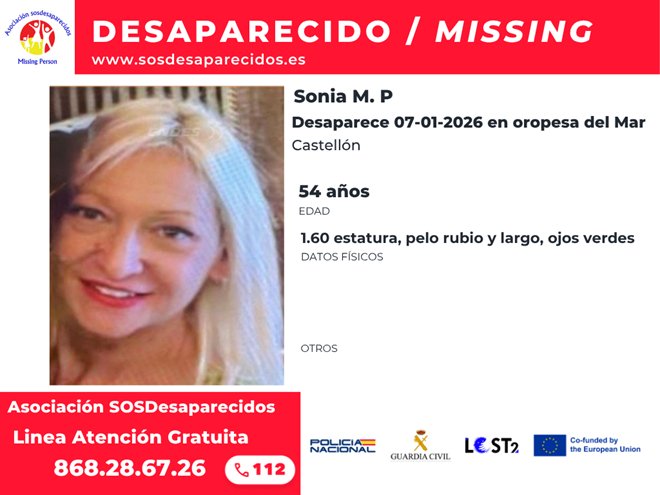 sosdesaparecido's tweet photo. 📢 Activamos la Red de cajeros automáticos de Euronet ATMs Cajeros España, para difundir la alerta de Sonia , desaparecido en Oropesa del Mar. 

#Desaparecido #sosdesaparecidos #EuronetATMsEU https://t.co/mq0ekfkoFA https://t.co/Vhq1bP1YT0