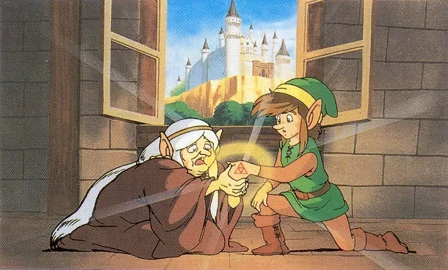 showgingah's tweet photo. @carthusdojo Mark of the Triforce. There are a handful of games where Link has the mark, but is not in possession of any piece of the Triforce. It's essentially being branded by destiny. This goes back as early as Adventure of Link. https://t.co/vOV3sKOAkb