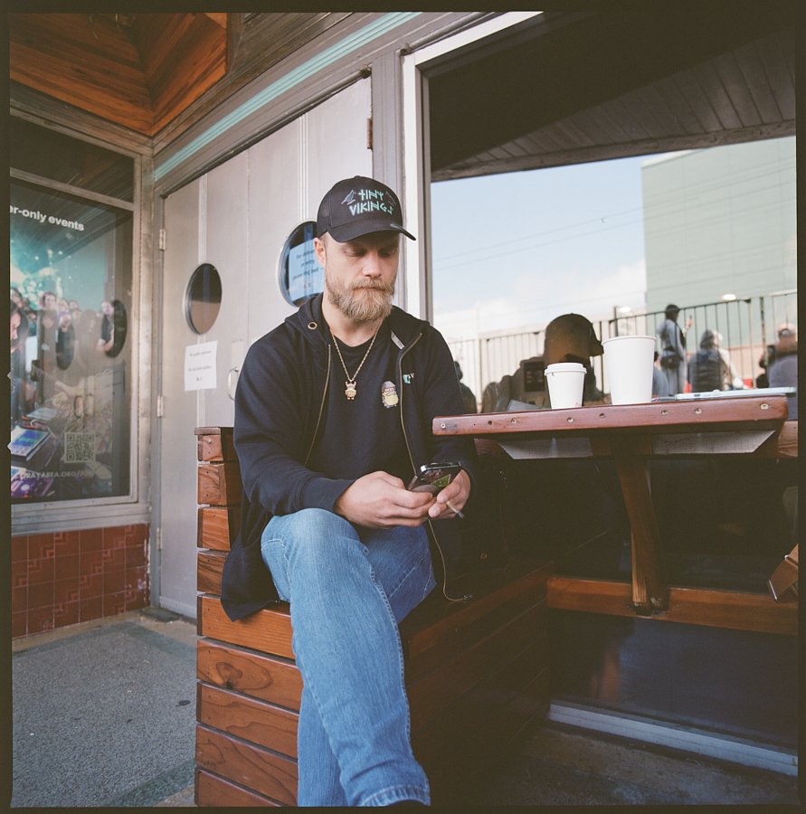 mohawagri's tweet photo. @LazerErik 🤏 @Tiny__Vikings was here 🖤

Lars, it was so great seeing you! Loved catching up and devouring those killer Mission District burritos together.
Here are some color shots (two different film stocks) from San Francisco and my neighborhood’s Grande Parade on 5/24/2026.
Shot with a Hasselblad 500CM. (The cameras that went to the Moon were the 500EL — a heavily modified cousin of this one.)