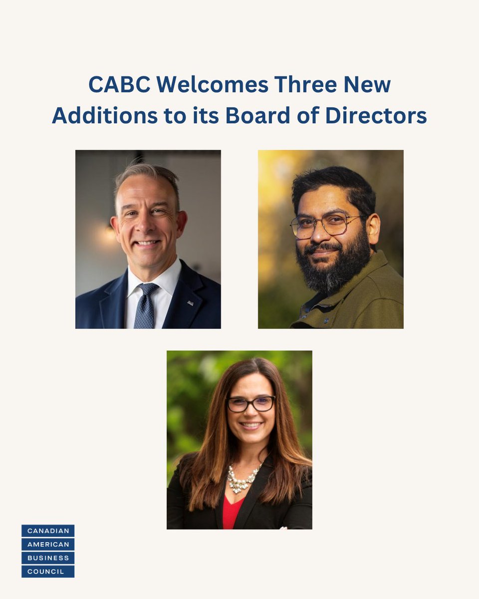 cabc_co's tweet photo. We are excited to welcome three new additions to our Board of Directors: James Brandell of @johnhancockusa, Richard de Sam Lazaro of @ExpediaGroup, and Andrea Niethold of @CNRailway.

Read more: https://t.co/d3pgxIXZAA https://t.co/h7qUPFUWbm