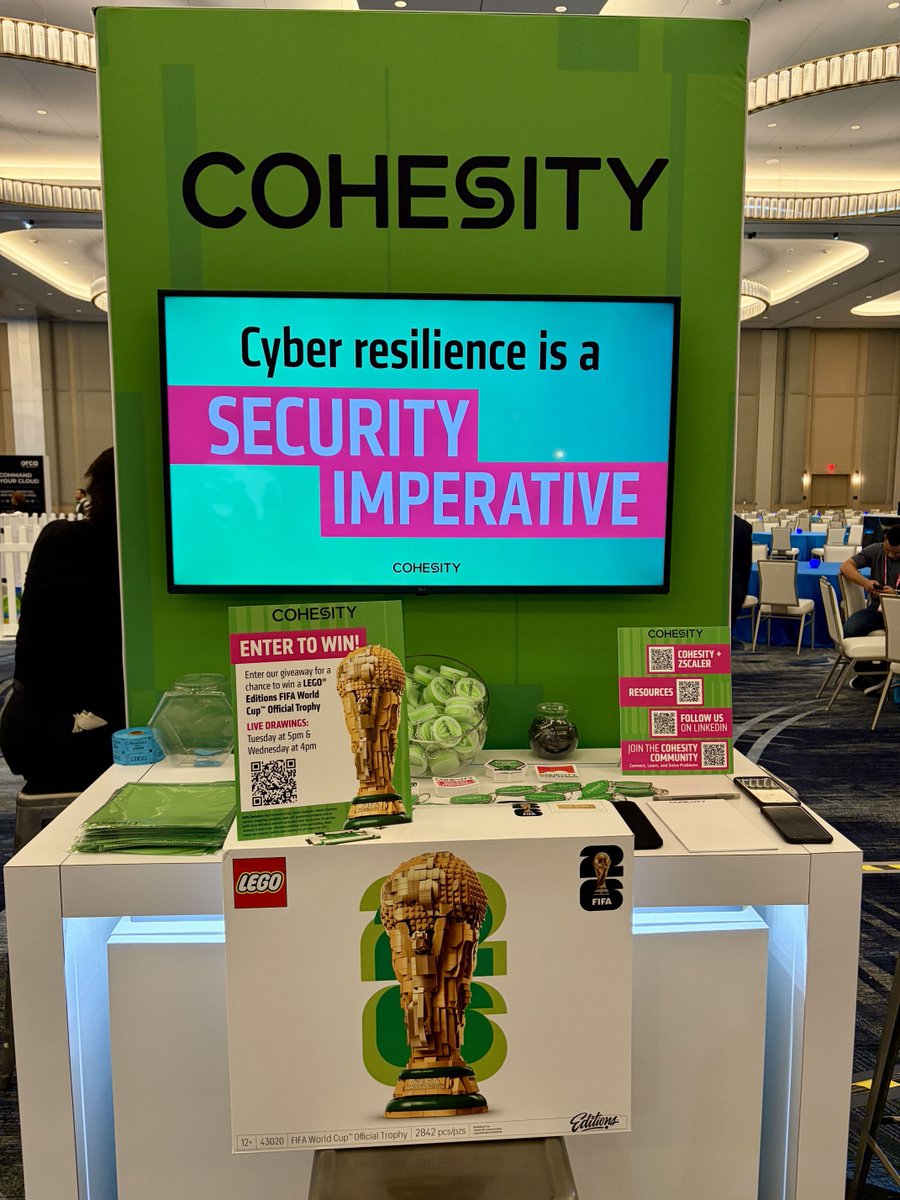 Cohesity's tweet photo. Booth E7 at #ZenithLive. Come talk data security with us. 💚
We're next to the puppy park. Best booth location on the floor, obviously.
https://t.co/hgKG7jZfBd
#CyberResilience #DataSecurity https://t.co/qZp96IXRIk