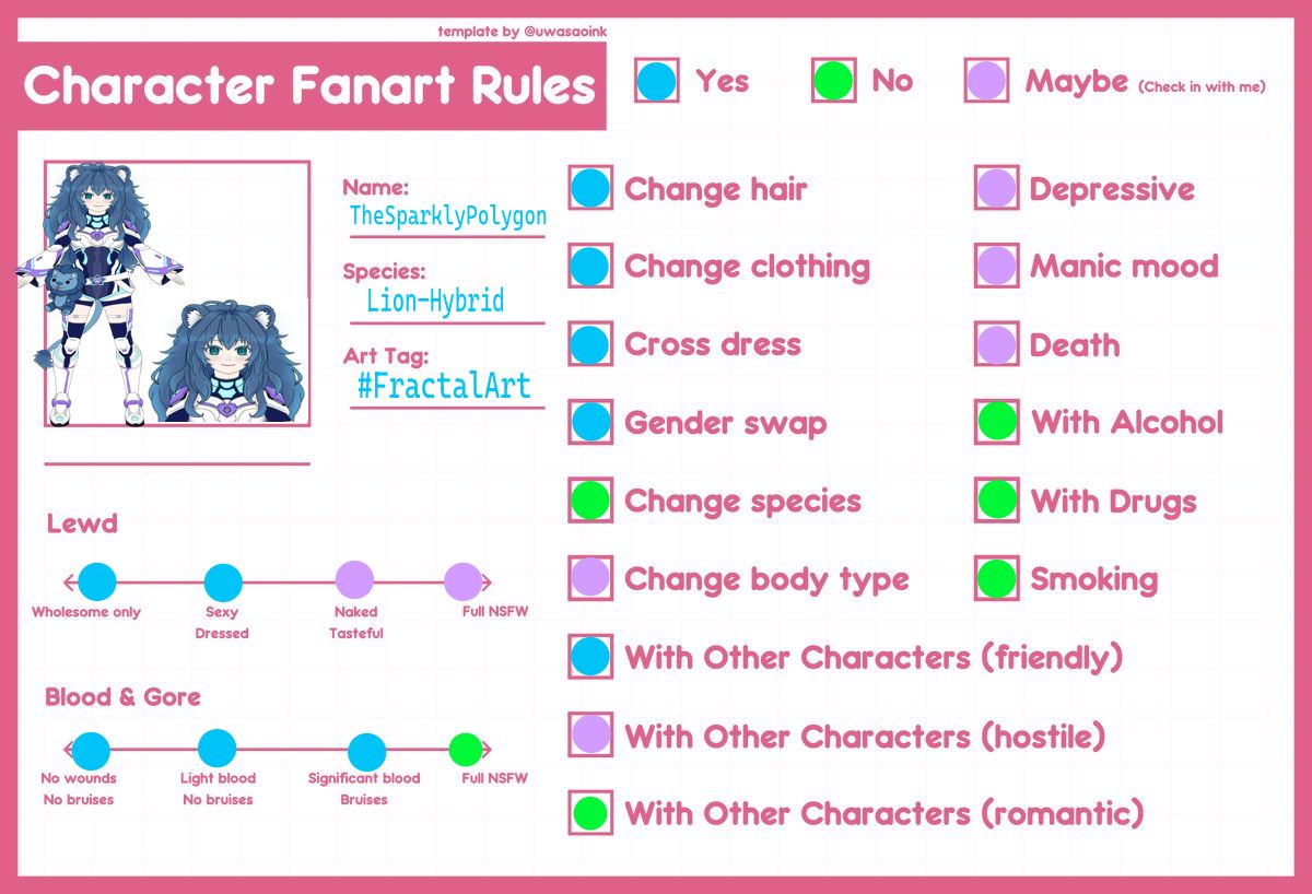 PolygonsAreCool's tweet photo. I don't know if people will use this, but here's what I'm okay with in fanart!
I have changed my art tag, because I think #FractalArt Sounds better!
credit to @/uwasaoink for the template! https://t.co/zp3sxIDcep