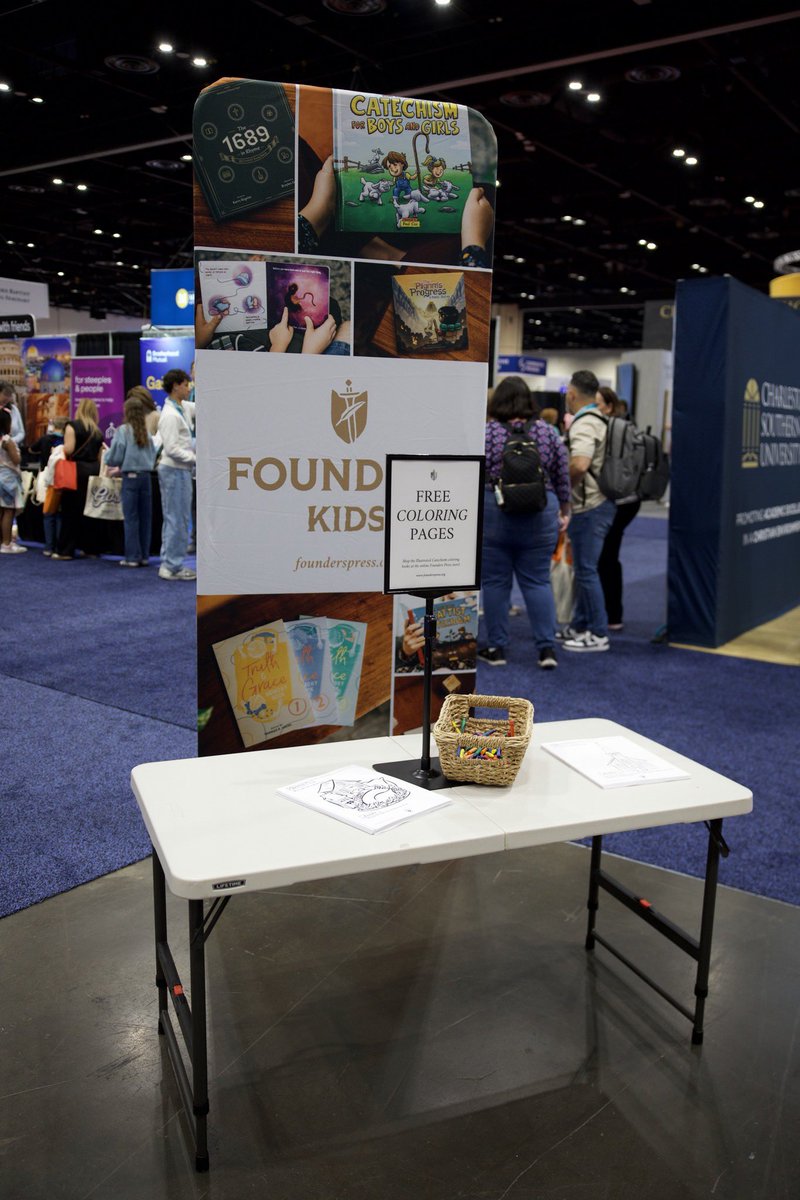 FoundersMin's tweet photo. Do you have kids with you at #SBC26? Stop by the Founders Booth in the Exhibit Hall and take advantage of our free coloring pages! 

#SBC https://t.co/0W13ldHZls