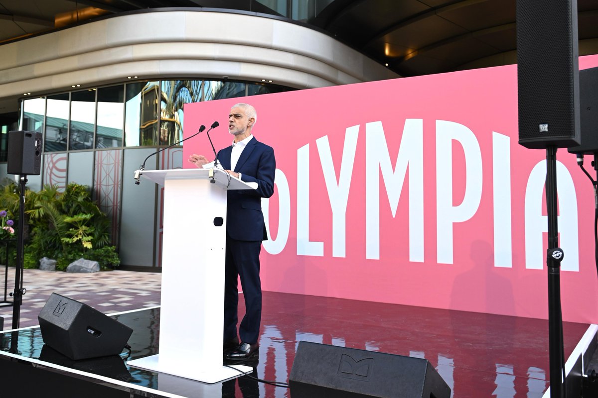 MayorofLondon's tweet photo. A historic Victorian icon, reimagined for modern London. 

The £1.3 billion transformation of Olympia isn’t just one of the most spectacular regeneration schemes London has ever seen, it’s also a symbol of our city’s creativity, imagination and unstoppable ambition. https://t.co/2D3bn6kcHM