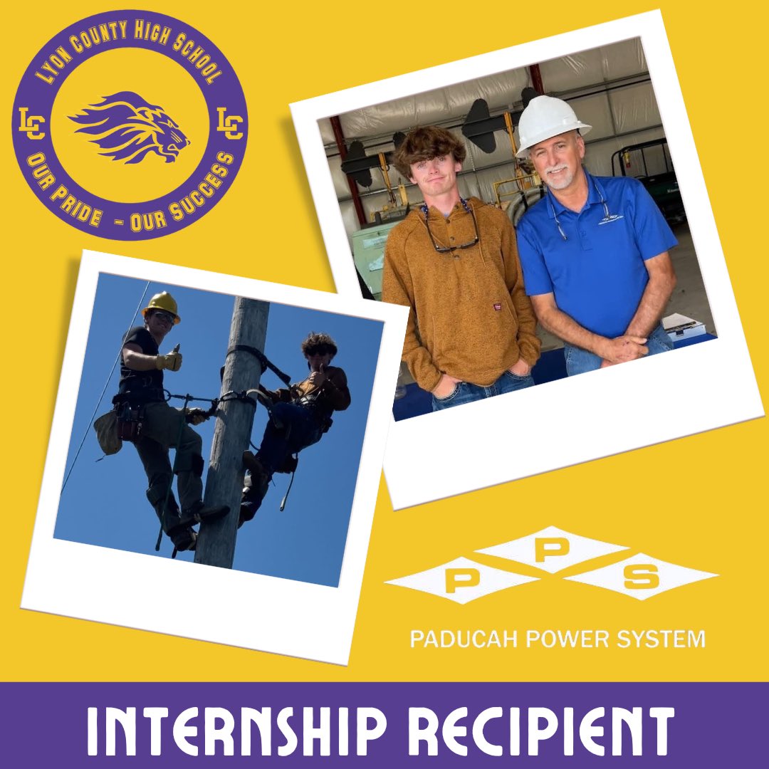 LyonHigh's tweet photo. 🟣🦁LCHS🦁🟣 would like to congratulate class of 2026 graduate Ethan Gossard on earning the Paducah Power System summer internship out of several regional applicants‼️

#OurPrideOurSuccess #BetterTogether https://t.co/WrVSqQcHl4