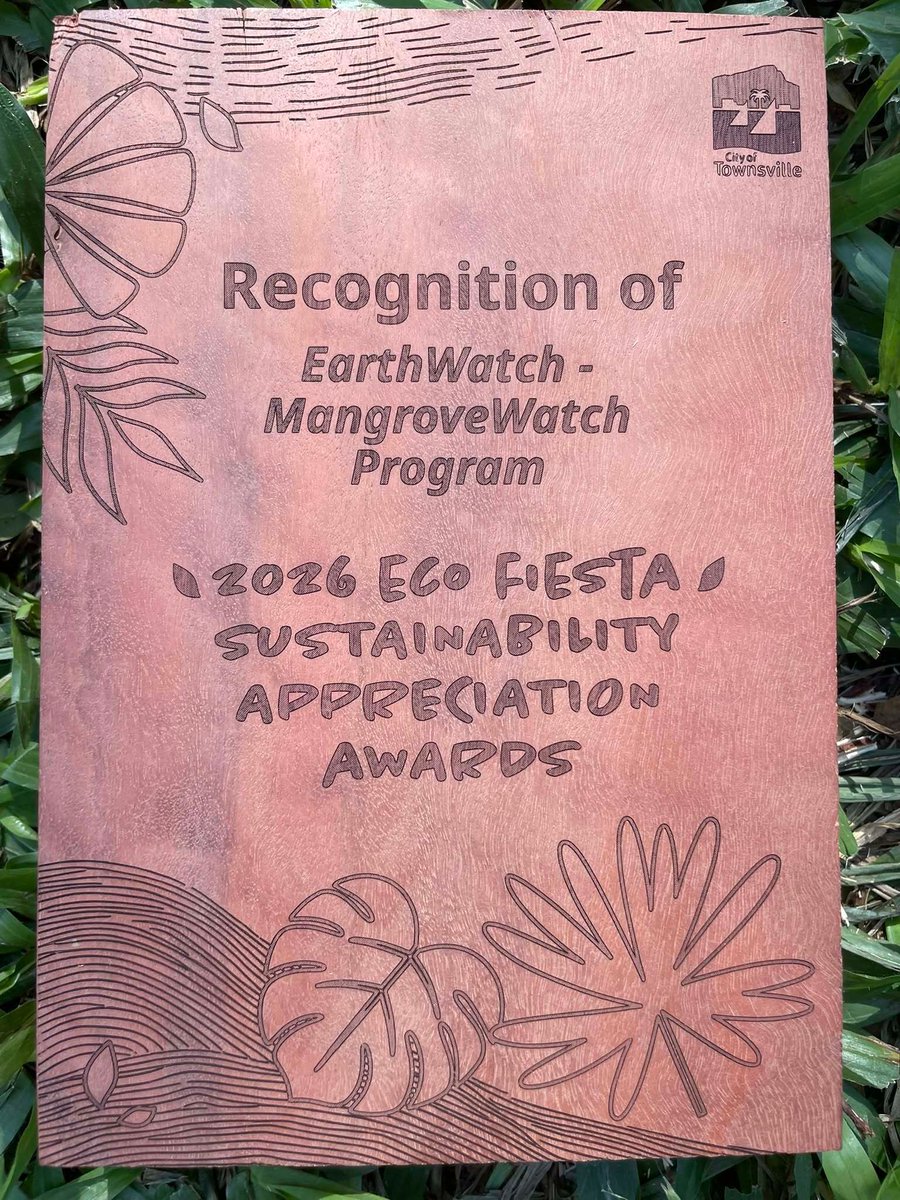 Earthwatch_Aus's tweet photo. Earthwatch Australia MangroveWatch program in Townsville has been recognised with a Townsville City Council Sustainability Appreciation Award at EcoFiesta 2026 🎉 #citizenscience #Townsville #ecofiesta https://t.co/BlkoecrMxR
