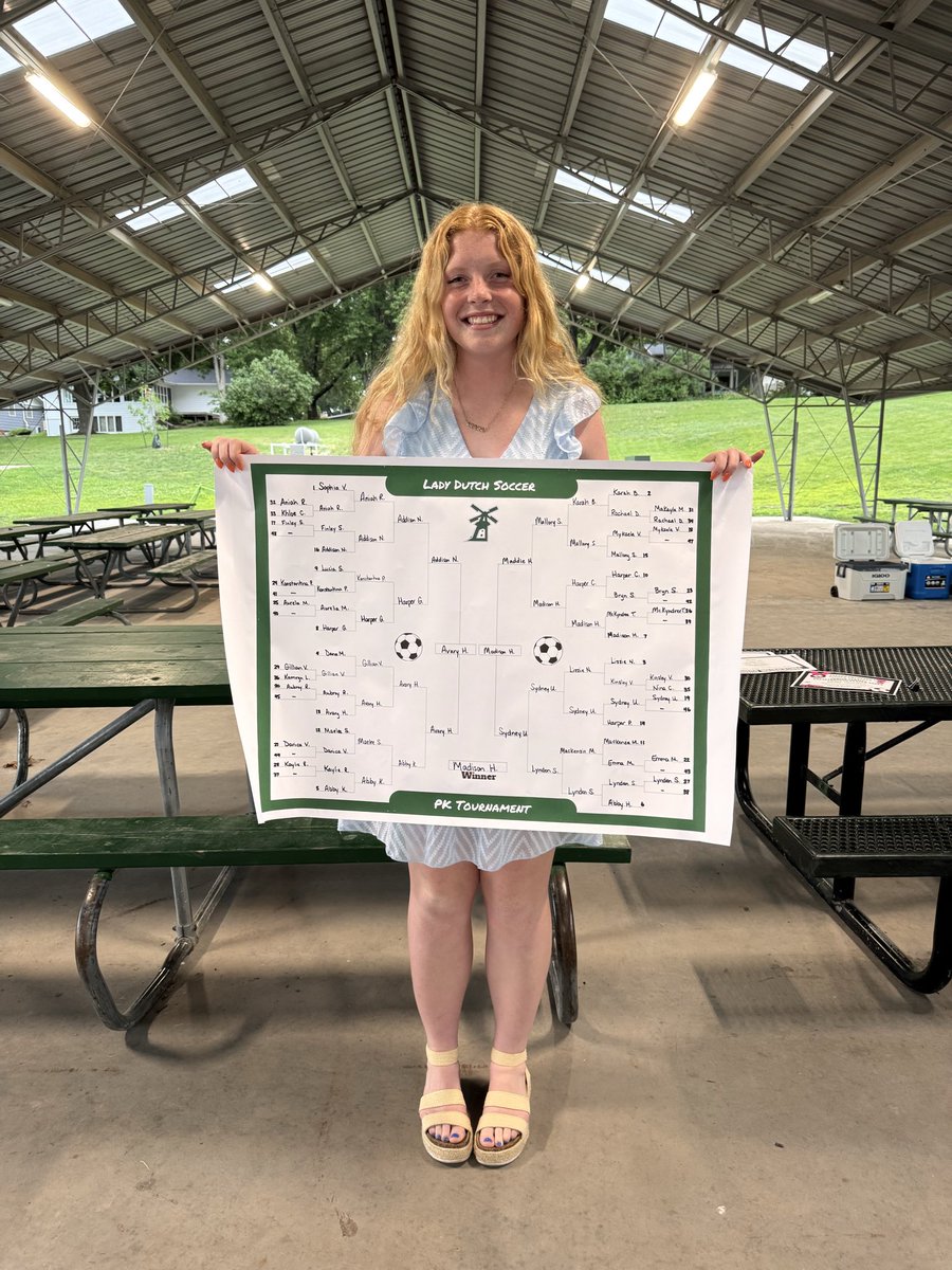 ladydutchsoccer's tweet photo. Congrats to Madison Holland for winning our 1st Annual Penalty Kick Tournament.  She dominated finding the net and keeping others out of the net.  Way to go Madison! https://t.co/rAmS70ptdl