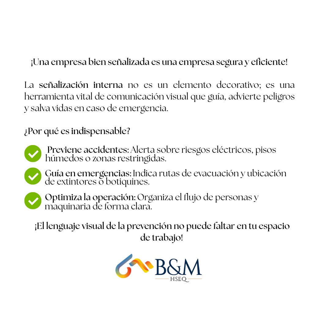 BYMHSEQ's tweet photo. Contáctanos https://t.co/J4BiU8RD2x

#SeguridadIndustrial #SST #Prevención #Señalización #SeguridadEnElTrabajo #HSEQ https://t.co/17PE4WDp8j