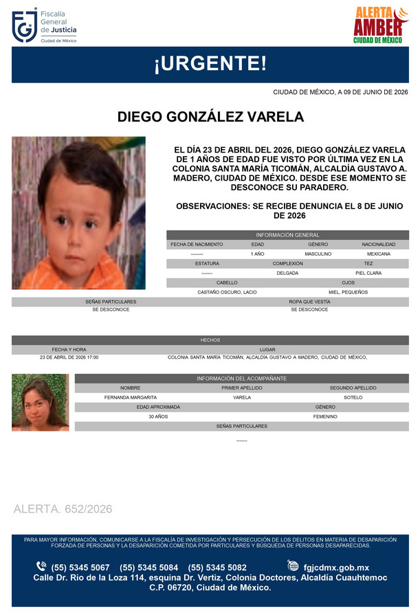adnnoticiasmx's tweet photo. 🚨 ¡AYÚDANOS A LOCALIZARLOS! Activan Alerta Amber en la CDMX por tres menores desaparecidos: Diego (1 año), Iván Sebastián (9 años) y Karime Yarisha (8 años), vistos por última vez el 23 de abril de 2026 en la alcaldía Gustavo A. Madero (@TuAlcaldiaGAM) https://t.co/PwmimKiQe0