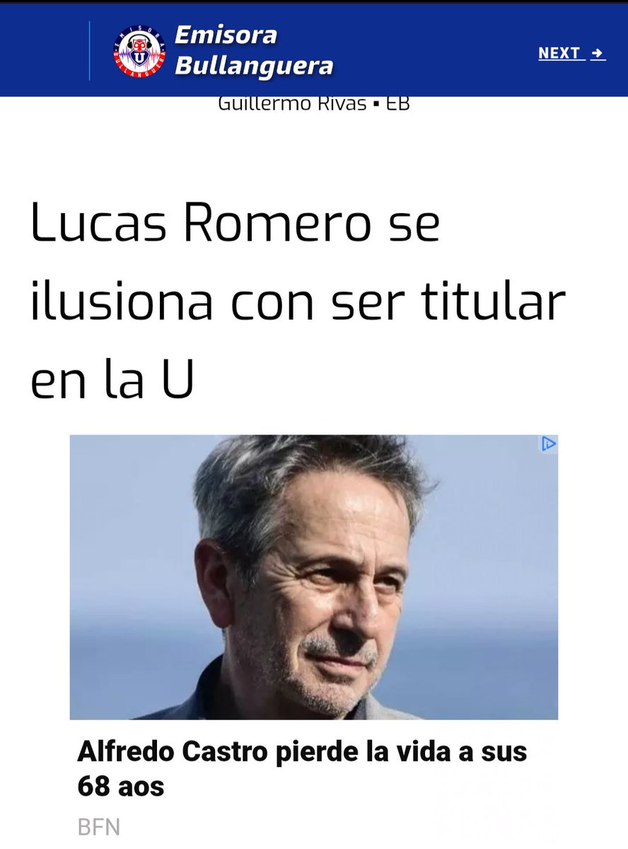 GranPa0l0's tweet photo. Murió Alfredo Castro https://t.co/t7xbLk3ul4