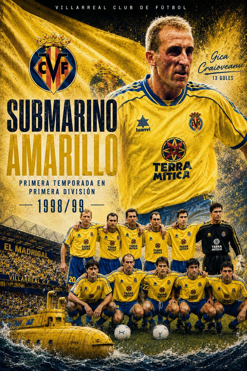 wavefutbol's tweet photo. ¡𝘿𝙞𝙨𝙥𝙤𝙣𝙞𝙗𝙡𝙚 𝙚𝙣 𝙚𝙭𝙘𝙡𝙪𝙨𝙞𝙫𝙖!

💛💙 Camiseta local Villarreal CF 98-99.

La temporada en la que el Submarino Amarillo debutó en Primera División. Un equipo humilde, una ciudad ilusionada y el comienzo de una historia inolvidable. https://t.co/23caQpUlnL