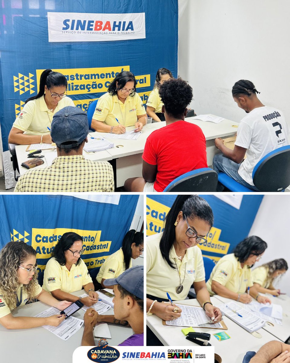 SineBahia's tweet photo. 📍 O SineBahia esteve em #Itaparica entre os dias 1º e 3 de junho, levando serviços e oportunidades para a população de #BomDespacho e #Amoreiras.

Foram 328 atendimentos, com emissão de RG, cadastramento, orientação curricular e qualificação profissional. 🤝
#SineBahia  #Bahia https://t.co/5xYhC30PsG