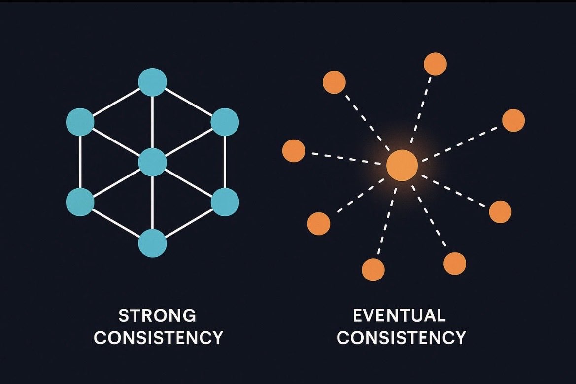 TheStackPilot's tweet photo. Strong consistency is comforting.

Scalability usually isn’t.

That’s why many distributed systems embrace eventual consistency.

The trick isn’t avoiding inconsistency.
It’s designing for it. https://t.co/mUjGldByWS