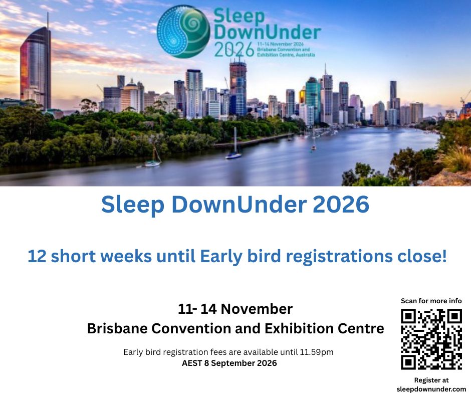 SleepOrgANZ's tweet photo. Early bird registrations close in 12 weeks!
Register today: https://t.co/PTp682VHQt #SDU26 #ASA https://t.co/xmon6RlEAS