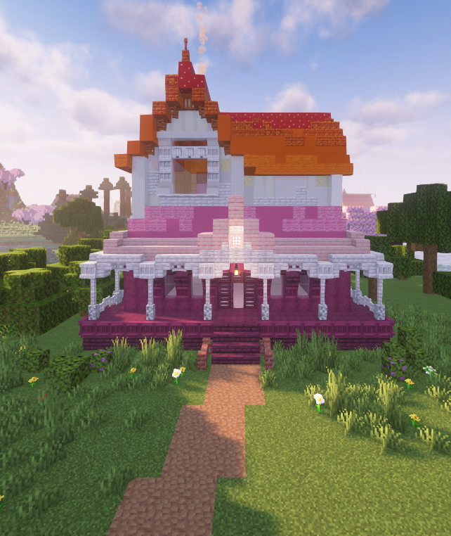 Raystellation's tweet photo. Happy Pride Month!
Minecraft houses I've built as a pride flag months ago :) <3 #minecraftbuilds https://t.co/RFsCvmF8Uz