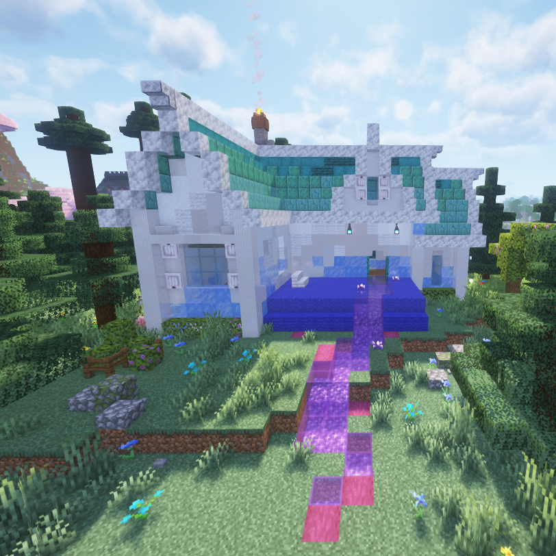 Raystellation's tweet photo. Happy Pride Month!
Minecraft houses I've built as a pride flag months ago :) <3 #minecraftbuilds https://t.co/RFsCvmF8Uz