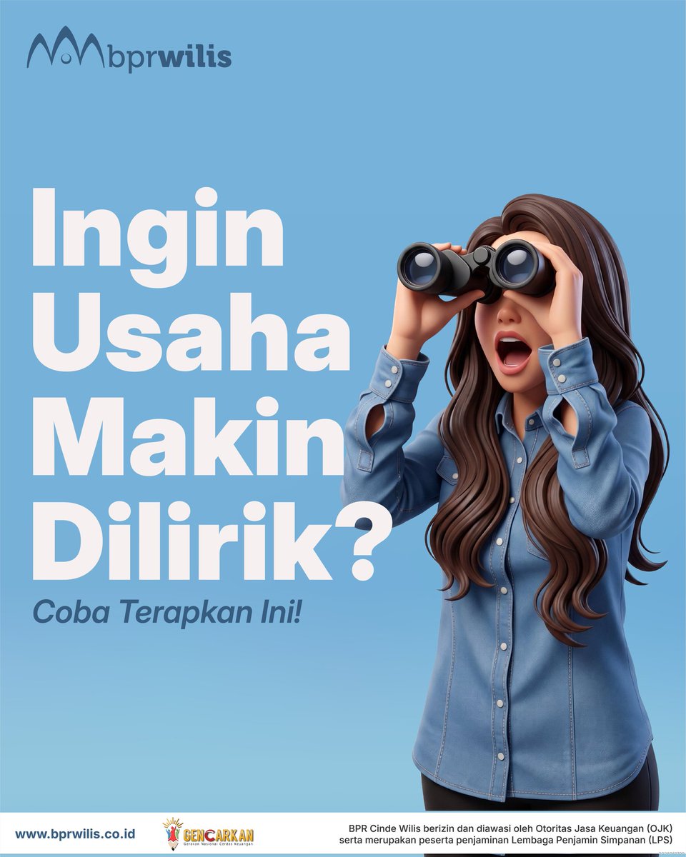 bprwilis's tweet photo. Pelan-pelan upgrade usaha juga bagian dari berkembang 💡

#bprwilis #tangguhterpercaya #GENCARKAN2026 #BulanLiterasiKeuangan2026 #bprwilis_BulanLiterasiKeuangan2026 #LiterasiKeuangan #WaktunyaLiterasi #edukasikeuangan #tipskeuangan #jatim #jember #tipsumkm #manajemenbisnis https://t.co/451AhGBzkv