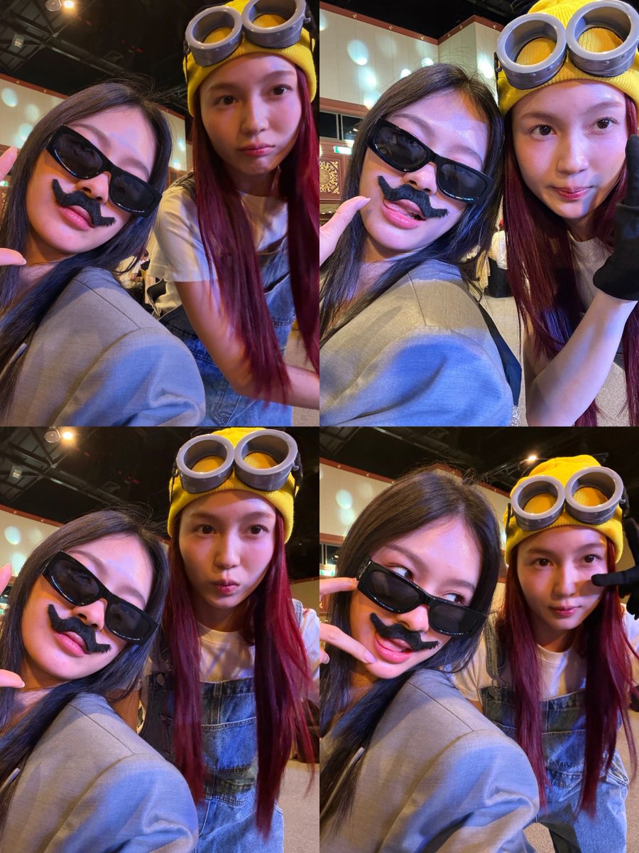 bodyguardchuu's tweet photo. Four selfies last year, four selfies this year! Love my p’footaballer/seme &amp; my nong moodeng/minion 💚💖

MILKLOVE OUTING 2026 
#GMMTVOuting2026 https://t.co/1BjniPrx1M