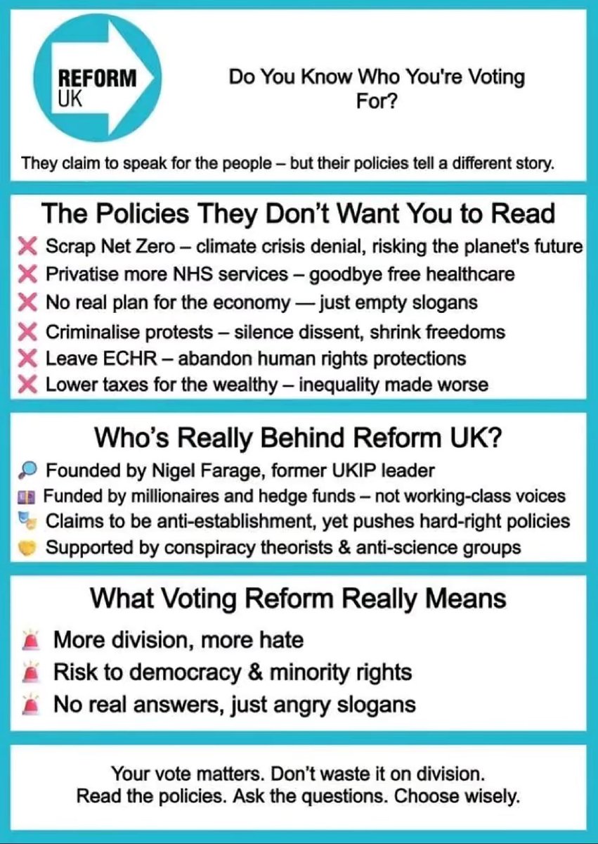 neslurt's tweet photo. @StevenJonMiller All you need to do is look at what’s happening to areas where Reform won; it’s utter chaos!!
Intelligent people vote anything BUT Reform! https://t.co/YmlKjlVNb3