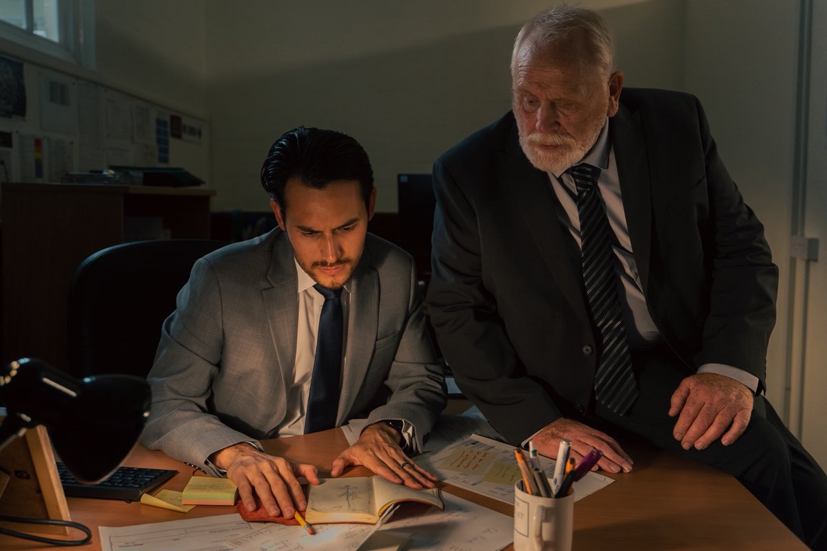 HappySisPro's tweet photo. It’s BTS Wednesday! 

A sneak peak at Follow the Dark with actors Arifin Putra and James Cosmo looking over the infamous red book! https://t.co/YK7MVKBGa0