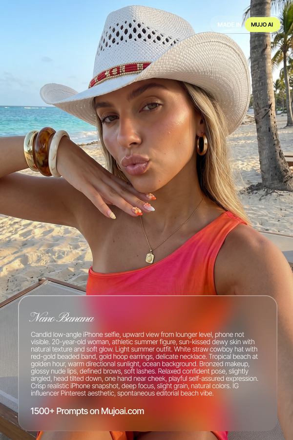 mujo_ai's tweet photo. Summer is basically here.

Which means everyone's camera roll is about to fill up with beach photos, vacation selfies, and sunsets.

So we put together a few prompts to make them look a little more Pinterest-worthy.

Prompt ↓ https://t.co/1MpQ7iA0yz