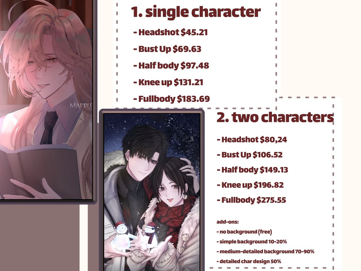 mapplezu's tweet photo. Commissions are open (Local 🇮🇩 &amp; International)! 
Likes &amp; reposts are highly appreciated! (ヾﾉ꒪ཫ꒪)

Local 🇮🇩 payment: Gopay, Bank Jago, or ShopeePay.
International payment: PayPal, but I highly recommend using VGen!
Vgen link: https://t.co/tBfcynfPmg

1/2
#artidn #zonakaryaid https://t.co/oWUXPU0hpB