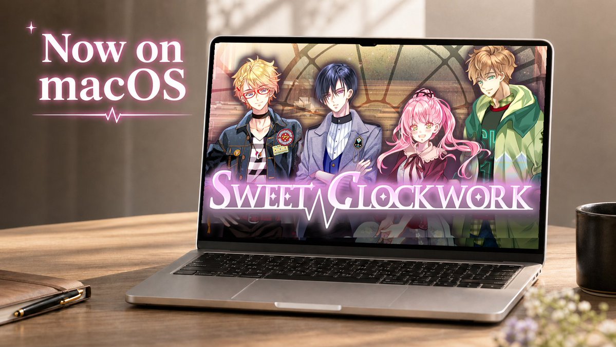 clockwork_sweet's tweet photo. 스위트 클락워크 데모판이 macOS를 지원합니다!

Steam Next Fest 기간 동안 Windows와 macOS에서 데모판을 플레이하실 수 있습니다.

데모판을 플레이하고, Steam에서 정식판을 위시리스트에 추가해주세요:
https://t.co/vcJIHUl5cn

#SteamNextFest #오토메게임 #여성향게임 #비주얼노벨 https://t.co/TZGj31gZhQ