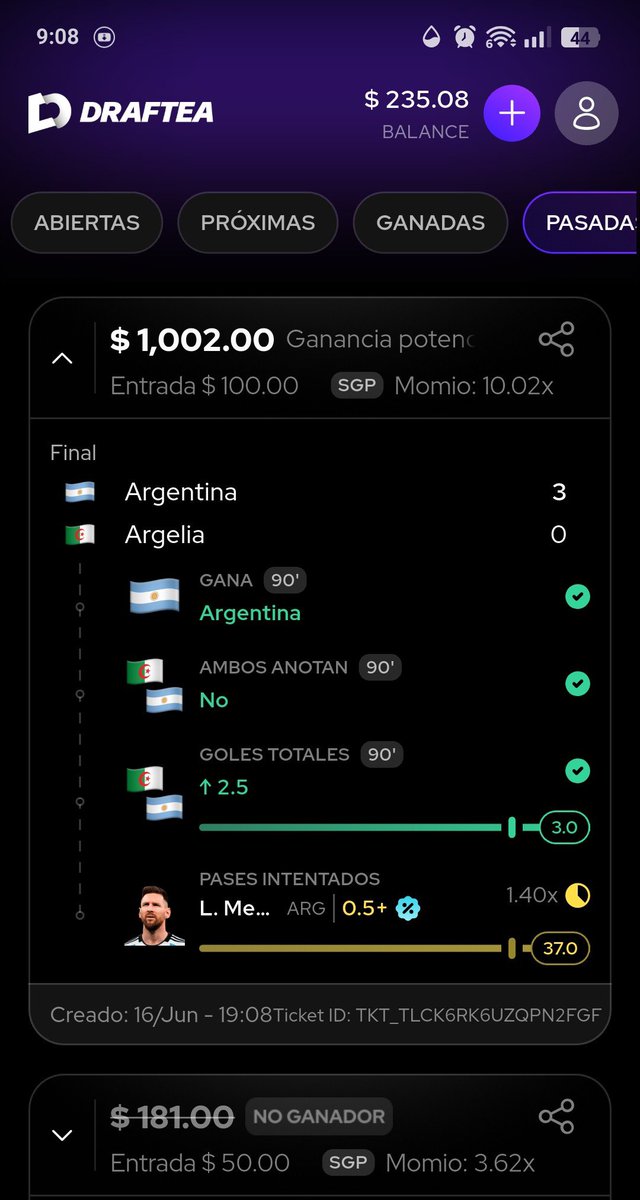 Wolfy_26's tweet photo. Cómo porque me contaron está apuesta como perdida? @Draftea_Mexico https://t.co/KgLqsohFE2