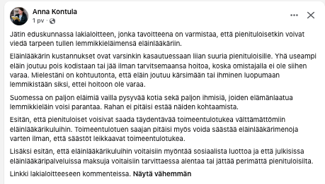KorhonenMla's tweet photo. #Lakialoite #lemmikit #toimeentulo https://t.co/Tl5ZJsSxOe