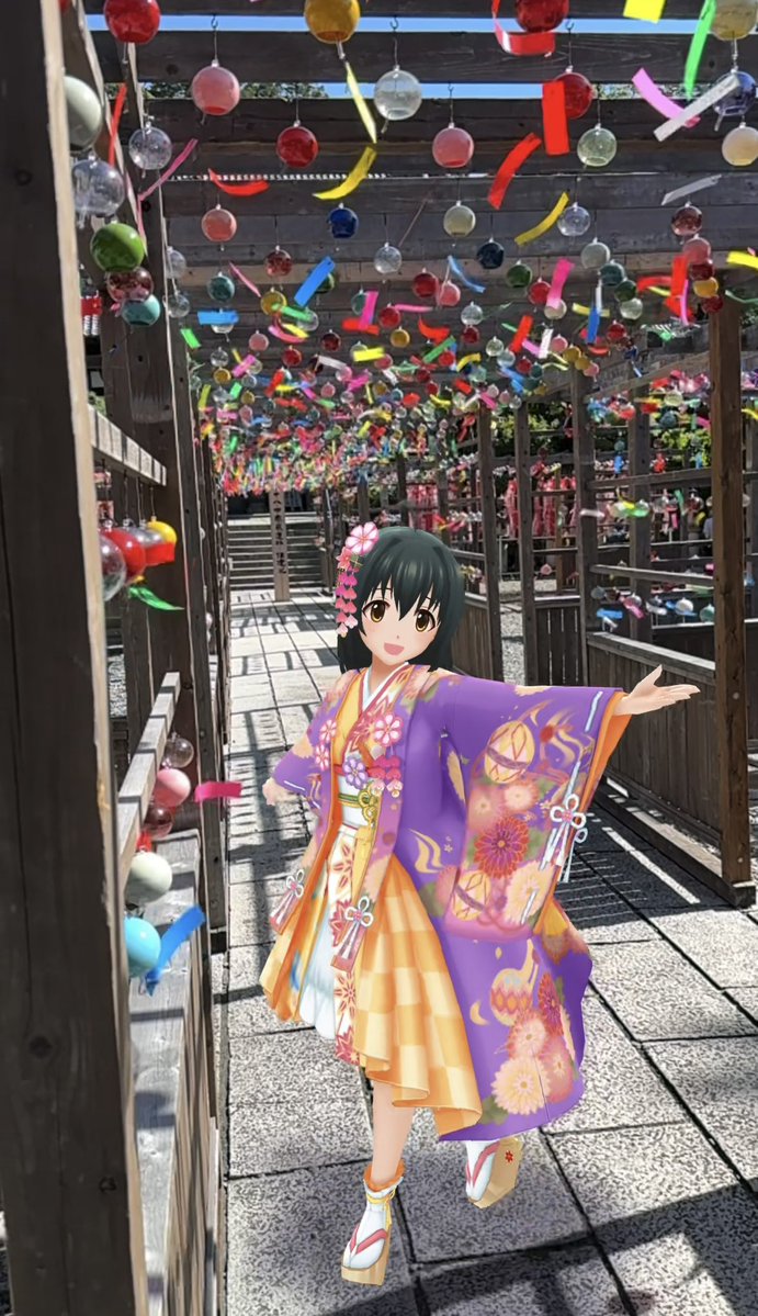 horutonsan's tweet photo. 袋井市🎐可睡斎の風鈴と美穂ちゃん🍒

#デレステAR   #小日向美穂 
#熱狂彩遊戯デレスポカレンダー https://t.co/AAdT0u6n7w