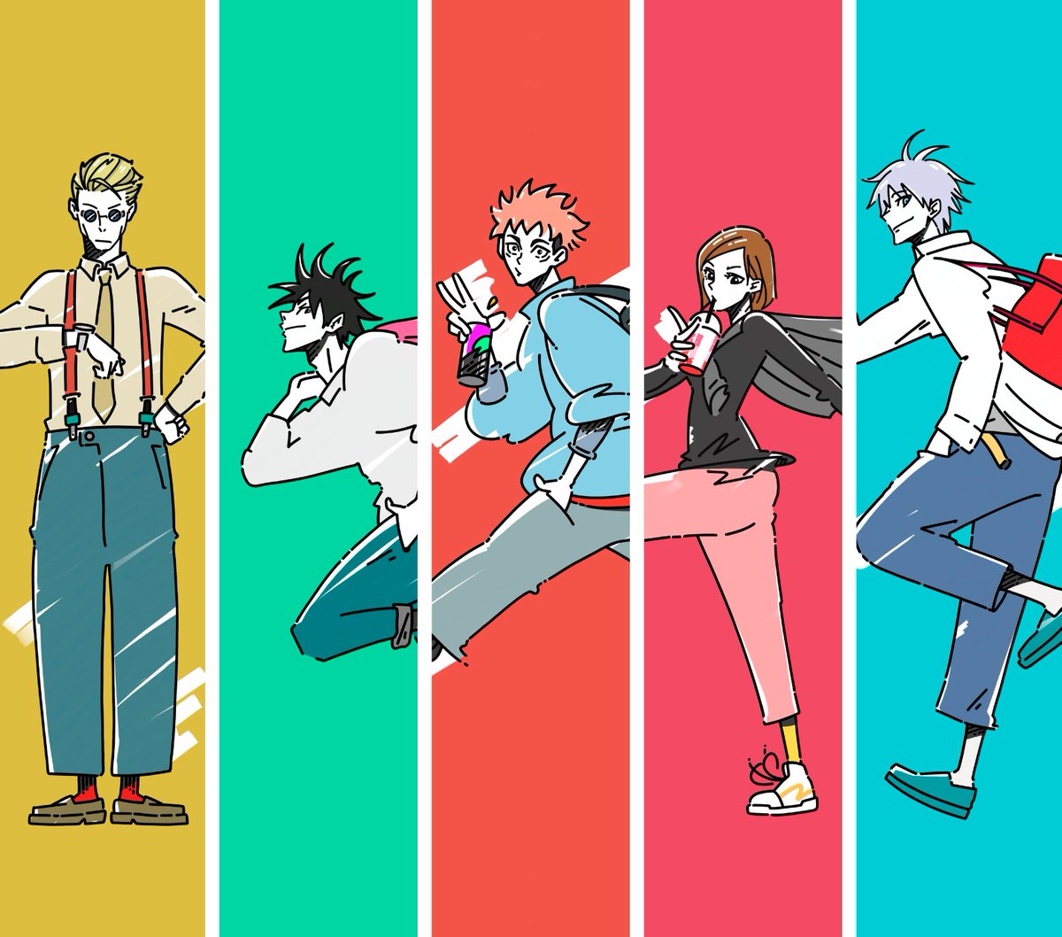 Inventario_JJKL's tweet photo. NUEVA ILUSTRACIÓN DE JUJUTSU KAISEN!!! 💙

Con el estilo del ending LOST IN PARADISE ~

#JujutsuKaisen https://t.co/Q4UwF4qSXu
