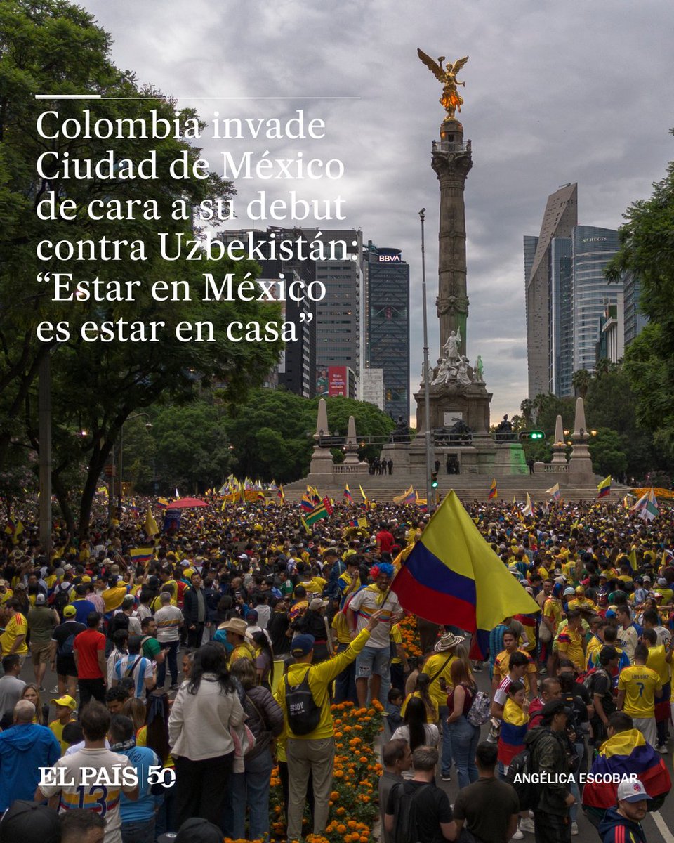 el_pais's tweet photo. 🇲🇽🇨🇴 Ante el estreno de Luis Díaz y compañía en el Estadio Azteca, sus compatriotas tomaron Ciudad de México para hacer sentir a los colombianos como locales: “Estar en México es estar en casa”

🖊 @ndaleleal
📸 @Angielica_foto | @AggiGardun26728
 https://t.co/LnttItBg8i https://t.co/Cs1uTicd8X
